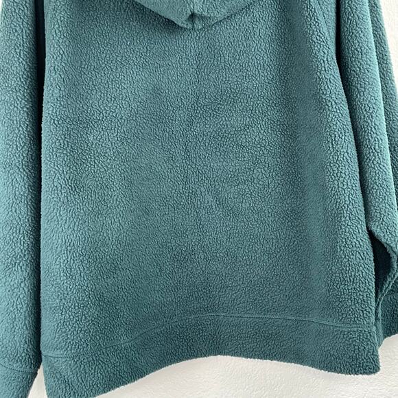 Topshop Green Quarter Zip Casual Fleece Pullover Hoodie Oversized Medium NWOT - Picture 9 of 13